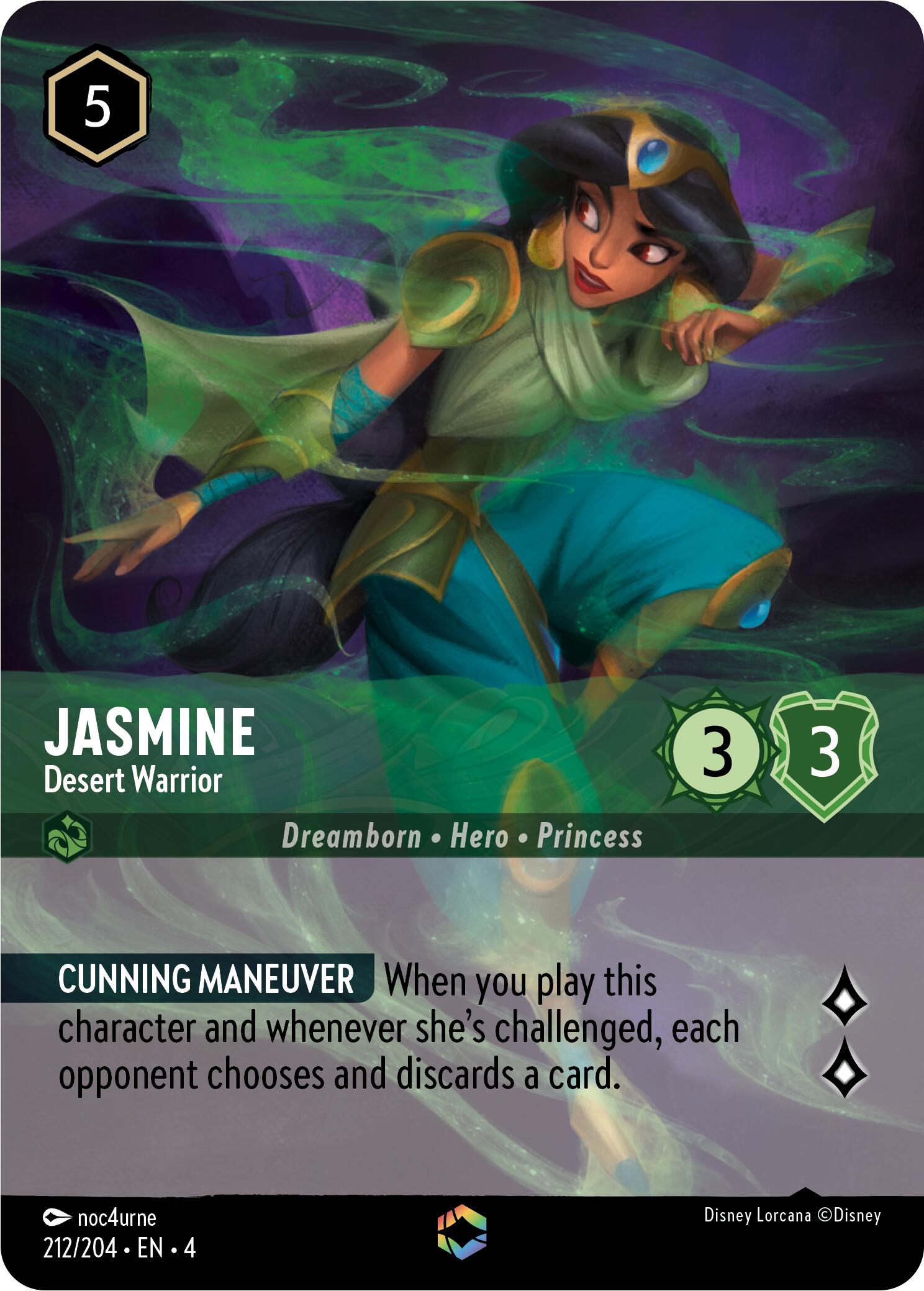 Image of Jasmine - Desert Warrior (Enchanted) (212/204) [Ursula's Return]