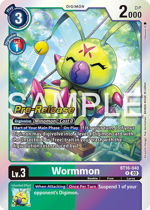 Image of Wormmon [BT16-040] [Beginning Observer Pre-Release Promos]