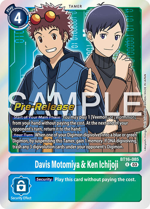 Image of Davis Motomiya & Ken Ichijoji [BT16-085] [Beginning Observer Pre-Release Promos]