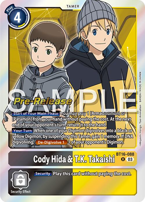 Image of Cody Hida & T.K. Takaishi [BT16-088] [Beginning Observer Pre-Release Promos]