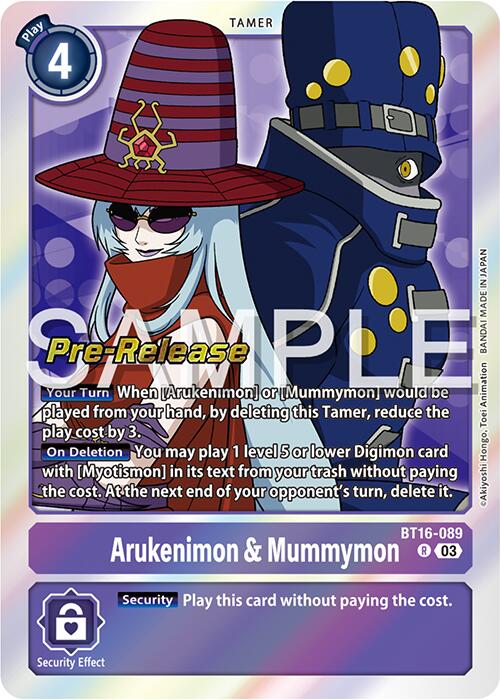Image of Arukenimon & Mummymon [BT16-089] [Beginning Observer Pre-Release Promos]
