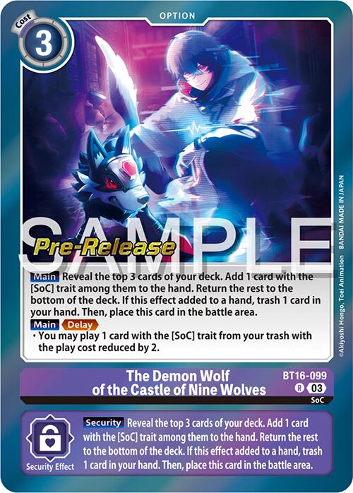 Image of The Demon Wolf of the Castle of Nine Wolves [BT16-099] [Beginning Observer Pre-Release Promos]