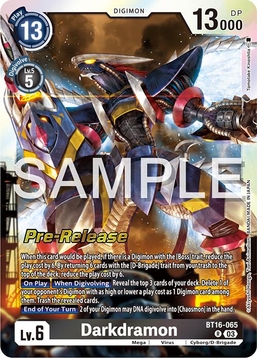 Image of Darkdramon [BT16-065] [Beginning Observer Pre-Release Promos]