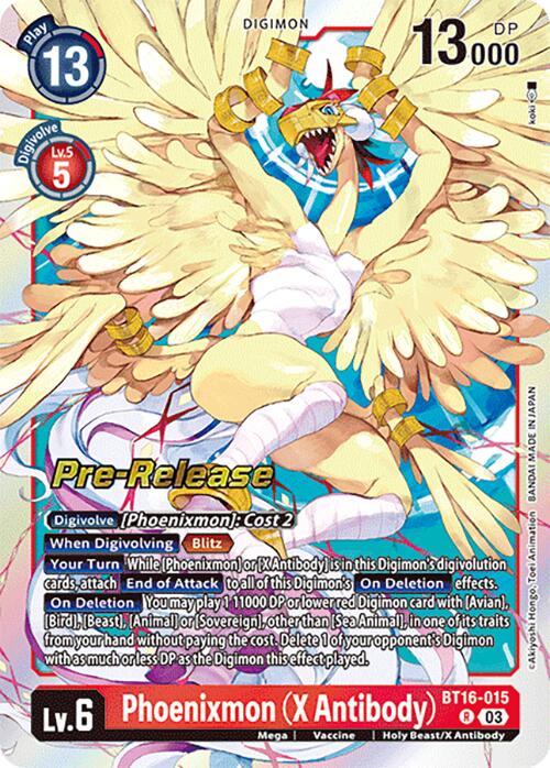 Image of Phoenixmon (X Antibody) [BT16-015] [Beginning Observer Pre-Release Promos]