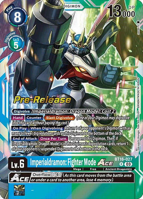 Image of Imperialdramon: Fighter Mode Ace [BT16-027] [Beginning Observer Pre-Release Promos]