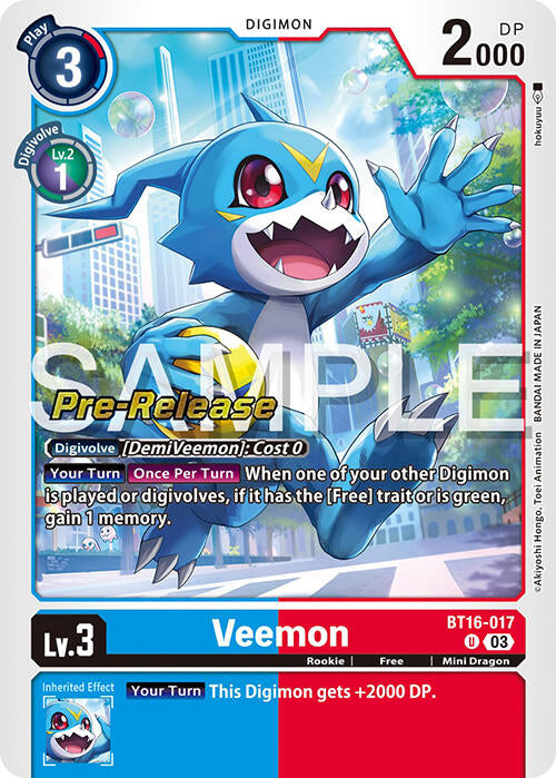 Image of Veemon [BT16-017] [Beginning Observer Pre-Release Promos]