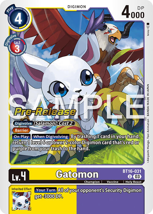 Image of Gatomon [BT16-031] [Beginning Observer Pre-Release Promos]
