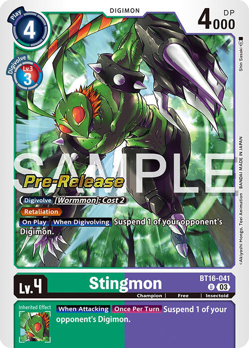 Image of Stingmon [BT16-041] [Beginning Observer Pre-Release Promos]