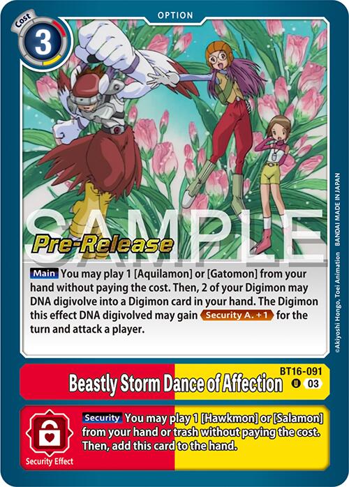 Image of Beastly Storm Dance of Affection [BT16-091] [Beginning Observer Pre-Release Promos]