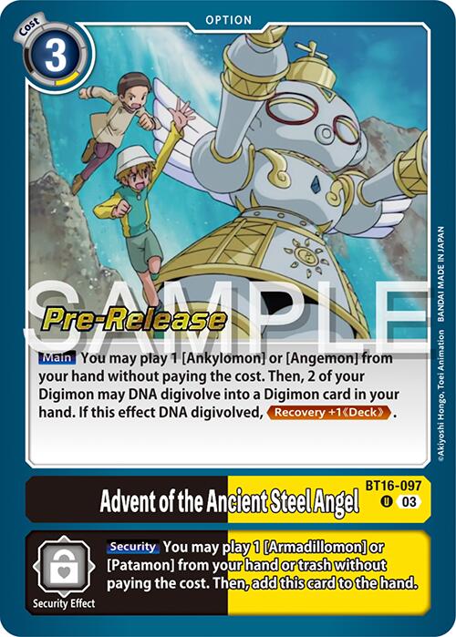 Image of Advent of the Ancient Steel Angel [BT16-097] [Beginning Observer Pre-Release Promos]
