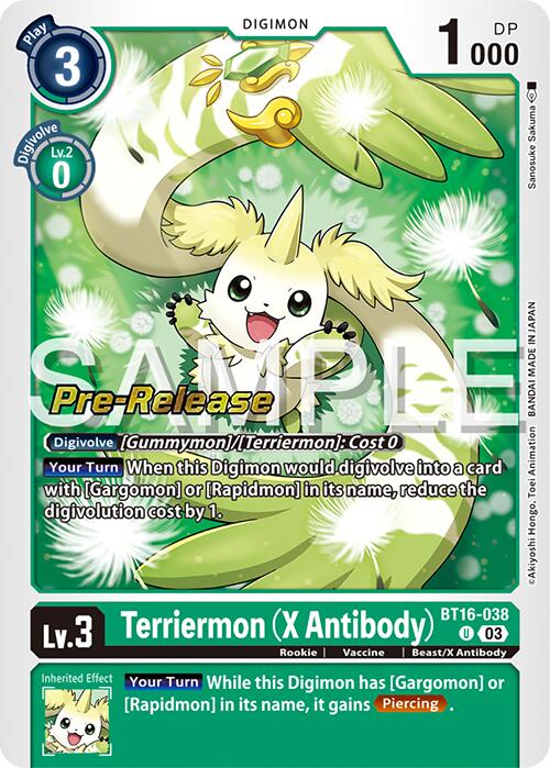 Image of Terriermon (X Antibody) [BT16-038] [Beginning Observer Pre-Release Promos]