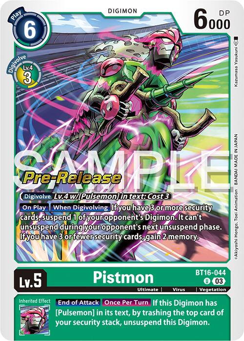 Image of Pistmon [BT16-044] [Beginning Observer Pre-Release Promos]