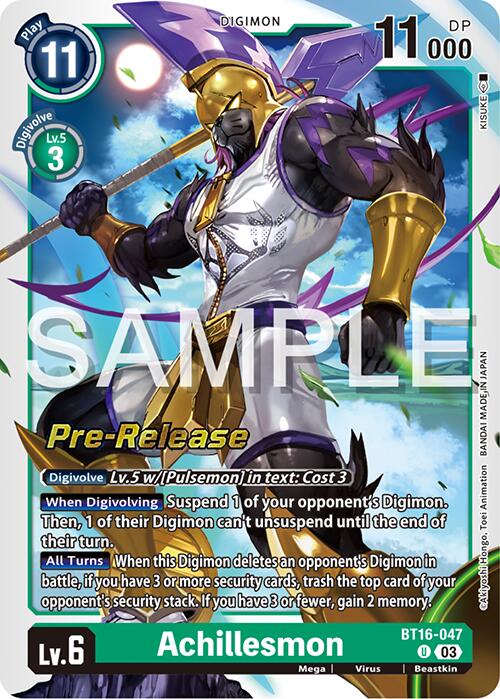Image of Achillesmon [BT16-047] [Beginning Observer Pre-Release Promos]