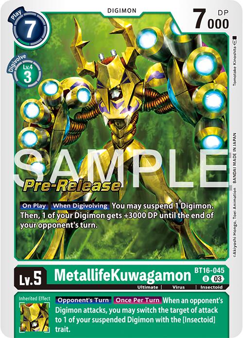 Image of MetallifeKuwagamon [BT16-045] [Beginning Observer Pre-Release Promos]