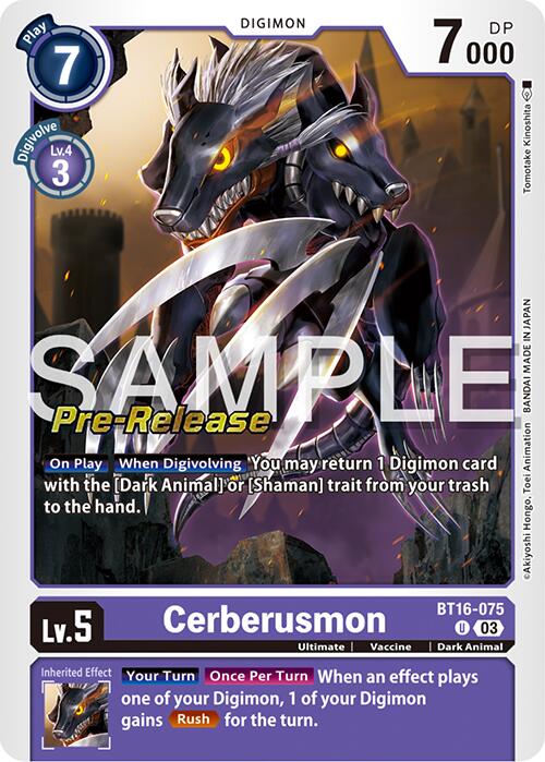 Image of Cerberusmon [BT16-075] [Beginning Observer Pre-Release Promos]