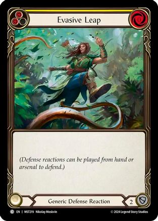 Image of Evasive Leap (Yellow) [MST219] (Part the Mistveil)  Rainbow Foil