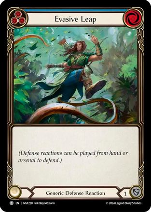 Image of Evasive Leap (Blue) [MST220] (Part the Mistveil)  Rainbow Foil