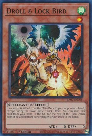 Image of Droll & Lock Bird [RA02-EN006] Super Rare