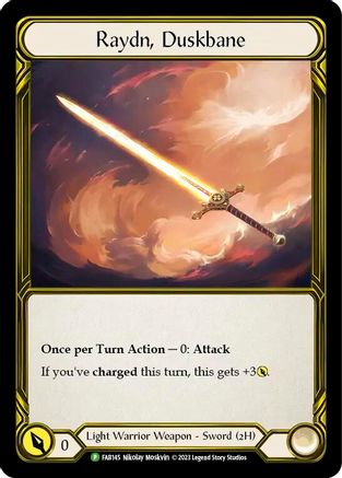 Image of Raydn, Duskbane (Golden) [FAB145] (Promo)  Cold Foil
