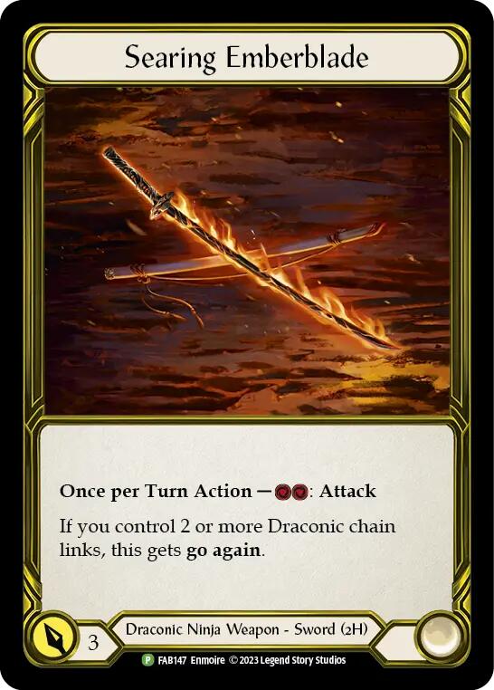 Image of Searing Emberblade (Golden) [FAB147] (Promo)  Cold Foil