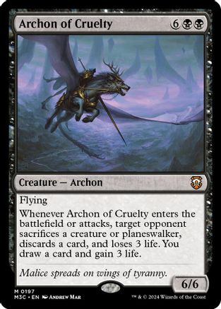 Image of Archon of Cruelty (Ripple Foil) [Modern Horizons 3 Commander]