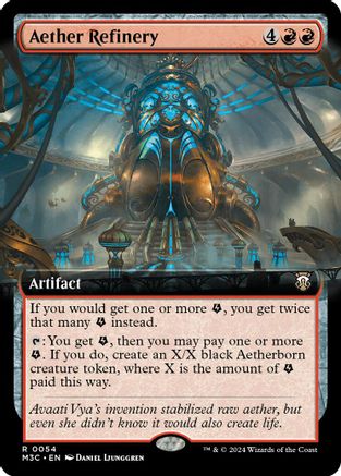 Image of Aether Refinery (Extended Art) (Ripple Foil) [Modern Horizons 3 Commander]