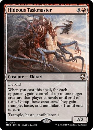 Image of Hideous Taskmaster (Ripple Foil) [Modern Horizons 3 Commander]