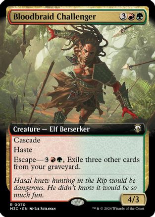 Image of Bloodbraid Challenger (Extended Art) (Ripple Foil) (M3C-070) - Modern Horizons 3 Commander Foil