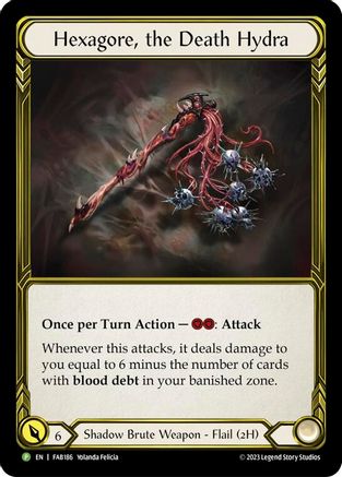 Image of Hexagore, the Death Hydra (Golden) [FAB186] (Promo)  Cold Foil
