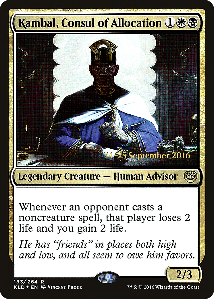 Image of Kambal, Consul of Allocation [Kaladesh Prerelease Promos]
