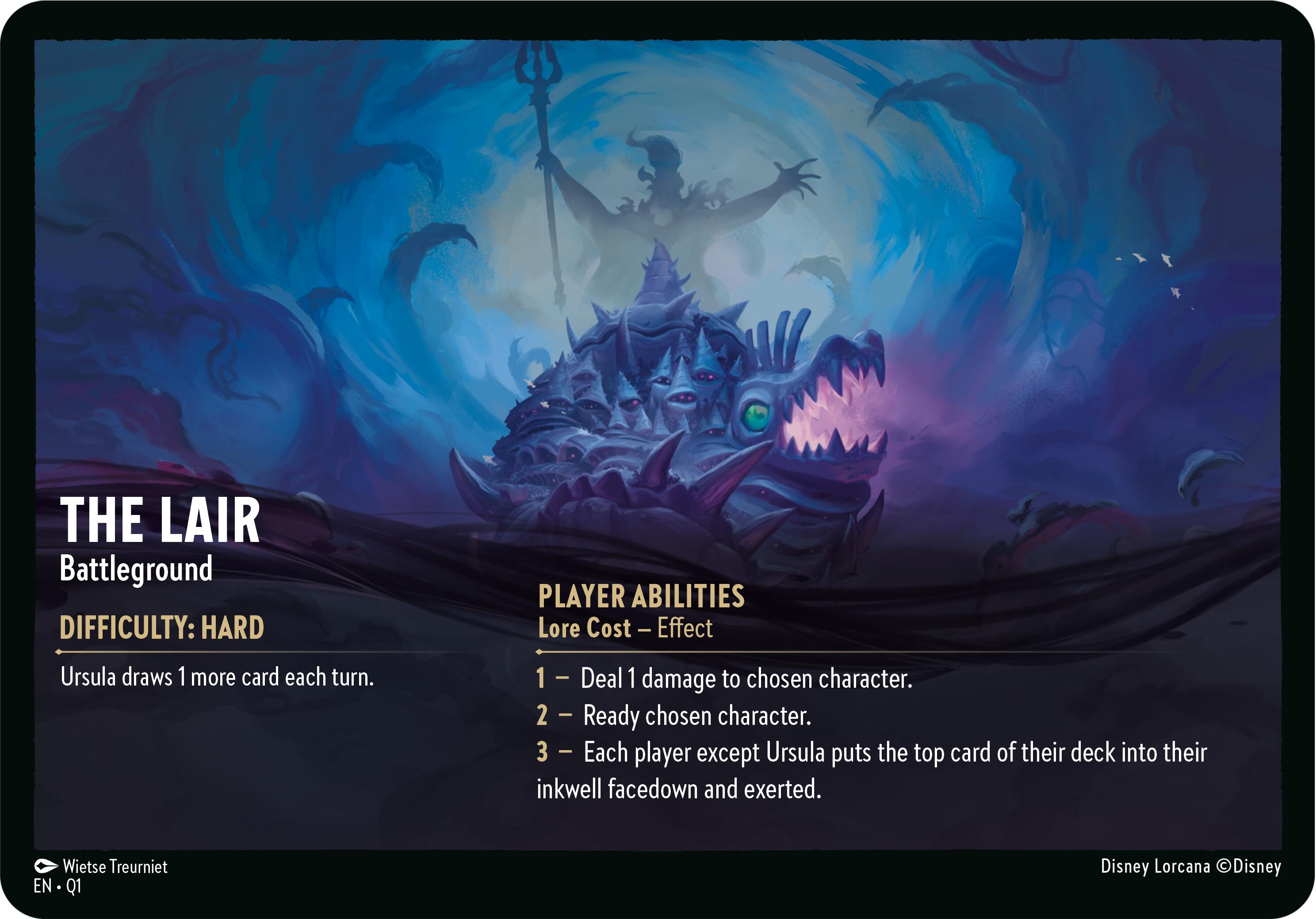 Image of The Lair // Infinite Wrath - Battleground (Oversized) [Illumineer's Quest: Deep Trouble]