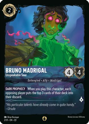 Image of Bruno Madrigal - Unspeakable Seer (2/31) - Illumineers Quest Deep Trouble