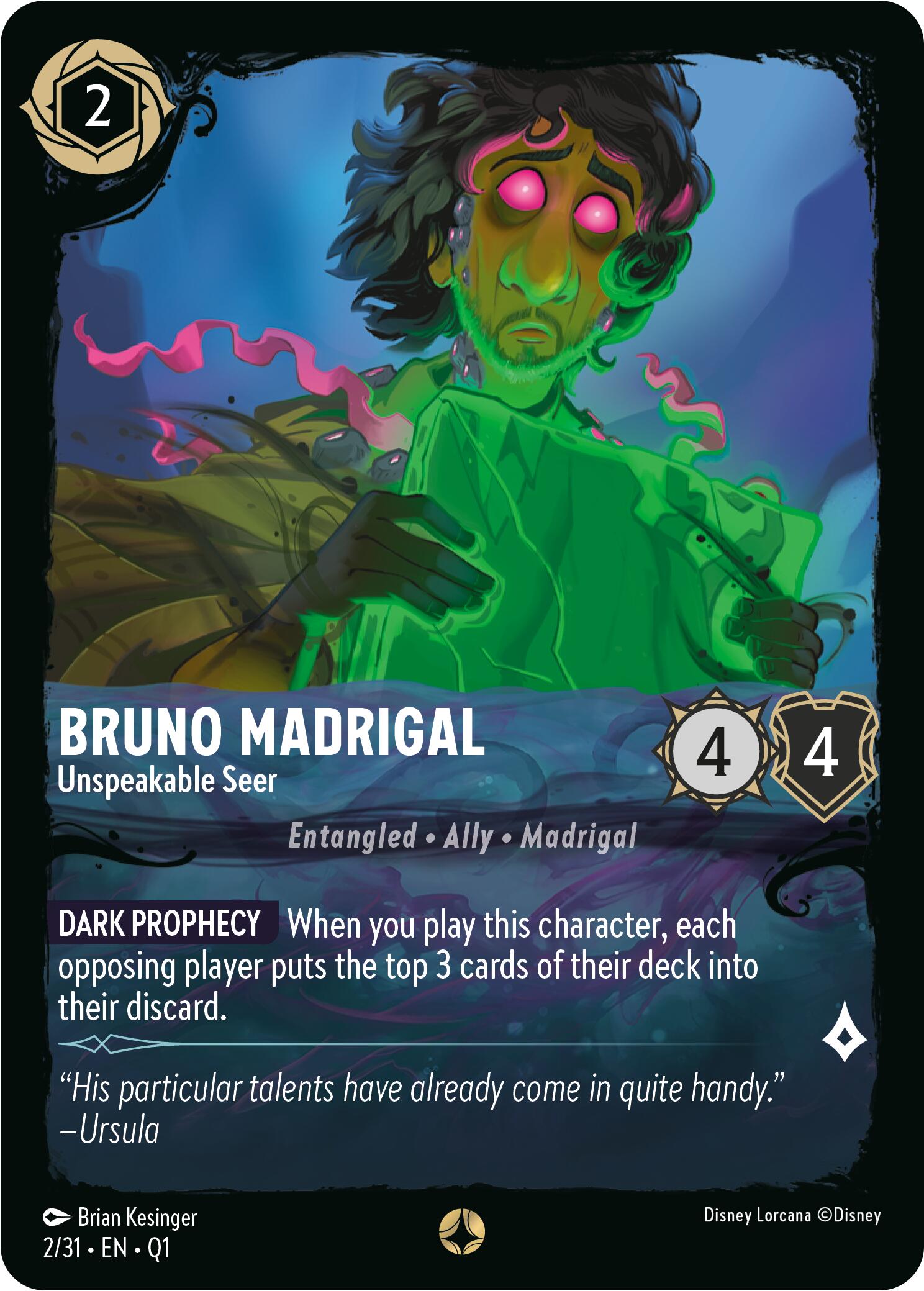 Image of Bruno Madrigal - Unspeakable Seer (2/31) [Illumineer's Quest: Deep Trouble]