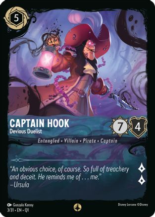 Image of Captain Hook - Devious Duelist (3/31) - Illumineers Quest Deep Trouble