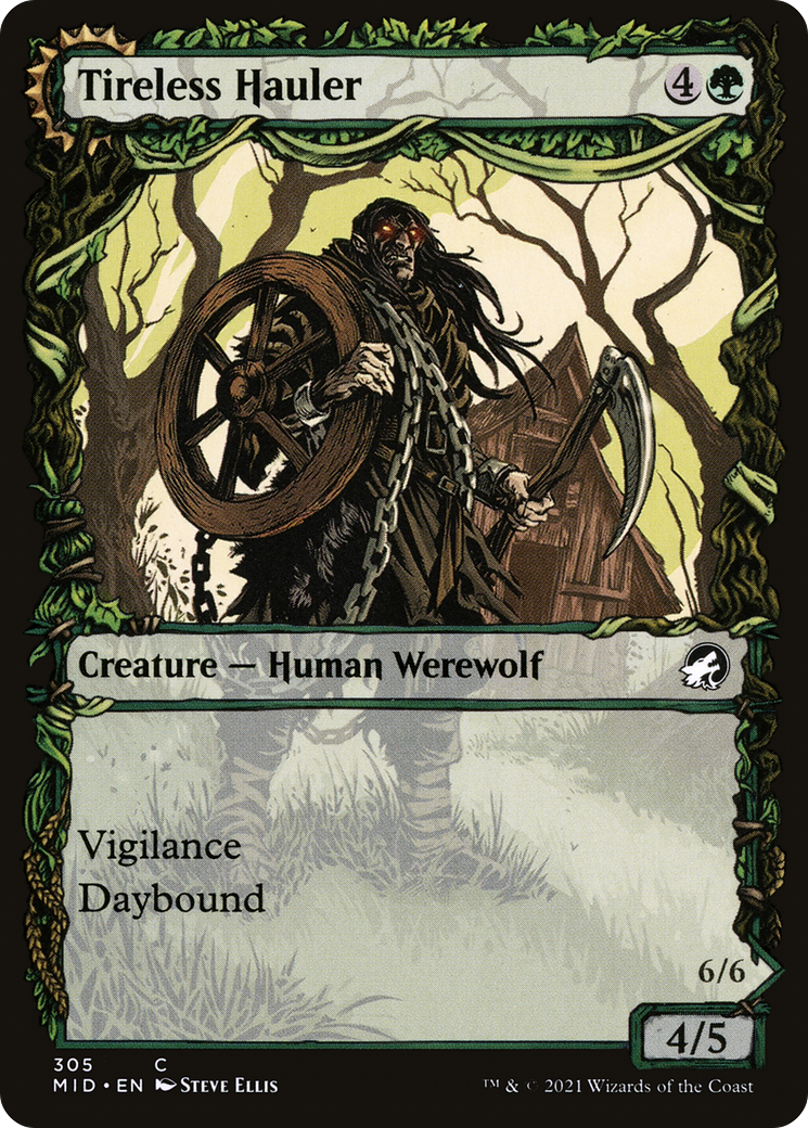 Image of Tireless Hauler // Dire-Strain Brawler (Showcase Equinox) [Innistrad: Midnight Hunt]