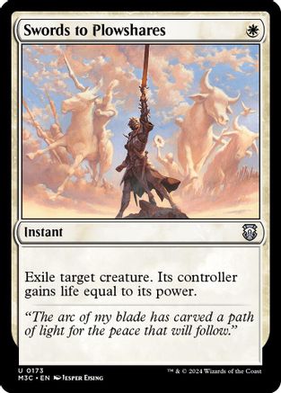 Image of Swords to Plowshares (Ripple Foil) (M3C-173) - Modern Horizons 3 Commander Foil