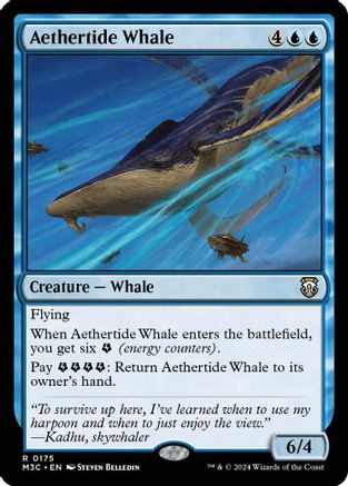 Image of Aethertide Whale (Ripple Foil) [Modern Horizons 3 Commander]