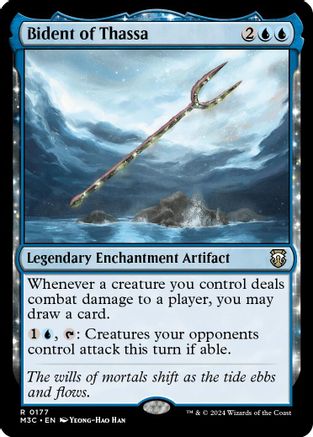 Image of Bident of Thassa (Ripple Foil) [Modern Horizons 3 Commander]