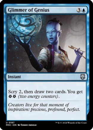 Image of Glimmer of Genius (Ripple Foil) (M3C-187) - Modern Horizons 3 Commander Foil