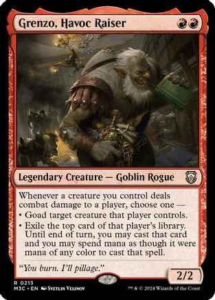 Image of Grenzo, Havoc Raiser (Ripple Foil) [Modern Horizons 3 Commander]