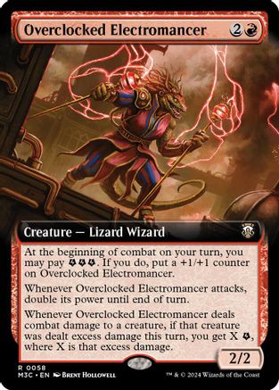 Image of Overclocked Electromancer (Extended Art) (Ripple Foil) [Modern Horizons 3 Commander]