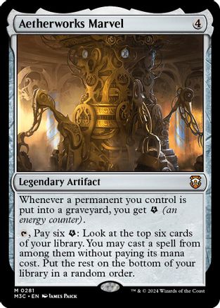 Image of Aetherworks Marvel (Ripple Foil) (M3C-281) - Modern Horizons 3 Commander Foil