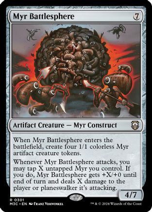 Image of Myr Battlesphere (Ripple Foil) [Modern Horizons 3 Commander]