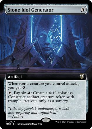 Image of Stone Idol Generator (Extended Art) (Ripple Foil) [Modern Horizons 3 Commander]