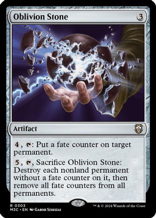 Image of Oblivion Stone (Ripple Foil) (M3C-303) - Modern Horizons 3 Commander Foil