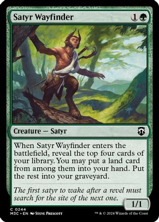 Image of Satyr Wayfinder (Ripple Foil) (M3C-244) - Modern Horizons 3 Commander Foil