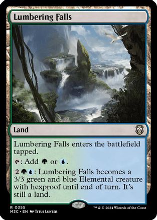 Image of Lumbering Falls (Ripple Foil) (M3C-355) - Modern Horizons 3 Commander Foil
