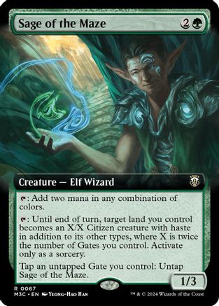 Image of Sage of the Maze (Extended Art) (Ripple Foil) [Modern Horizons 3 Commander]