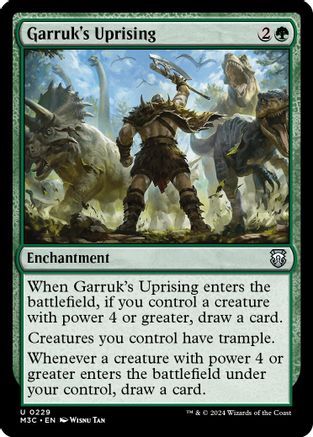 Image of Garruk's Uprising (Ripple Foil) [Modern Horizons 3 Commander]