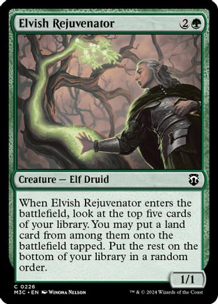 Image of Elvish Rejuvenator (Ripple Foil) (M3C-226) - Modern Horizons 3 Commander Foil